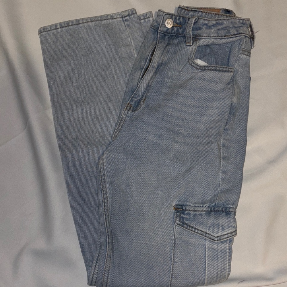PAC Sun Womans 90’s Boyfriend Cargo Jeans, Size 27